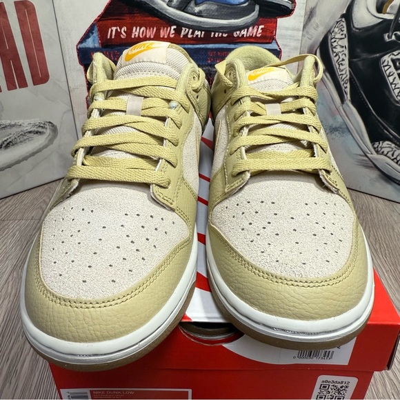 New Nike Dunk Low Khaki Gum Mens 9 Dz4513-200 - Picture 6 of 12
